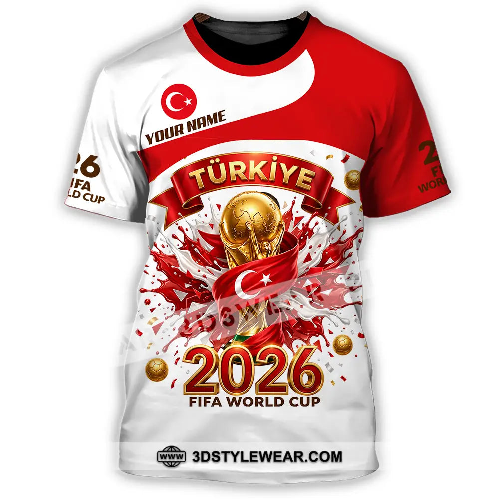 Unisex Shirt - Custom Türkiye World Cup 2026 3D Shirt - T-Shirt / S - T-shirt