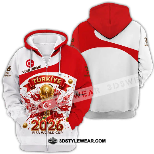 Unisex Shirt - Custom Türkiye World Cup 2026 3D Shirt style option 4