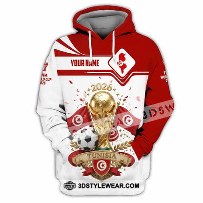 Unisex Shirt - Custom Tunisia World Cup 2026 3D Shirt - Hoodie / S - T-shirt