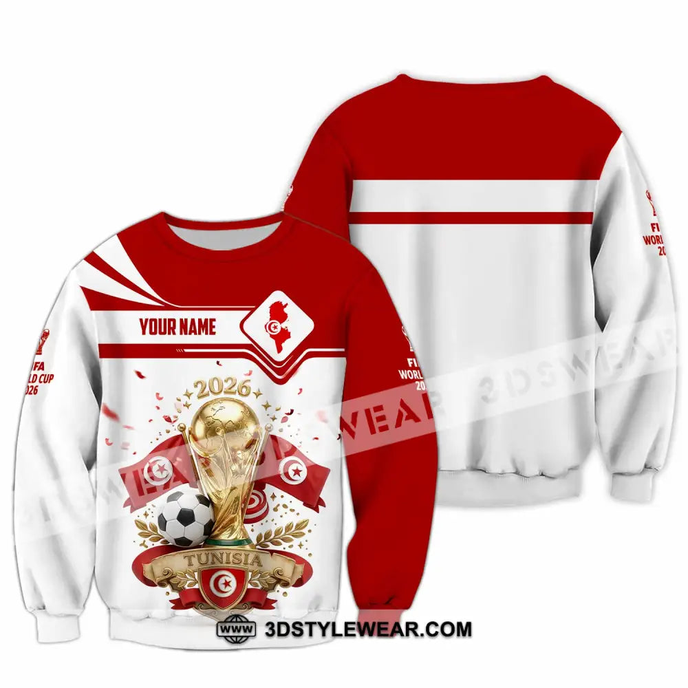 Unisex Shirt - Custom Tunisia World Cup 2026 3D Shirt - Long Sleeve / S - T-shirt