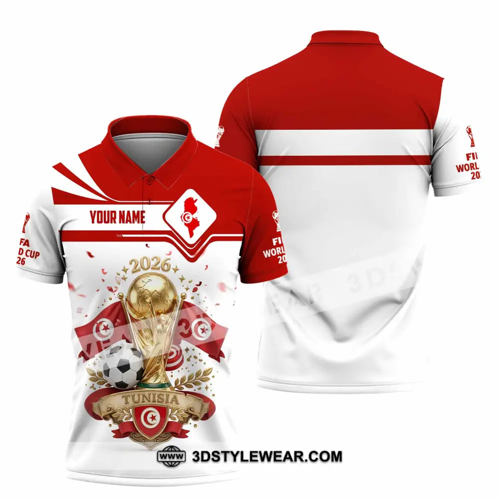 Unisex Shirt - Custom Tunisia World Cup 2026 3D Shirt - Polo Shirt / S - T-shirt