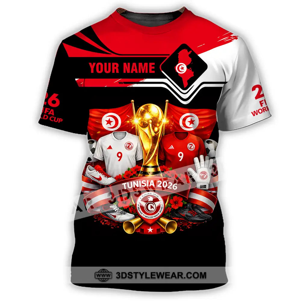 Unisex Shirt - Custom Tunisia World Cup 2026 3D Shirt - T-Shirt / S - T-shirt