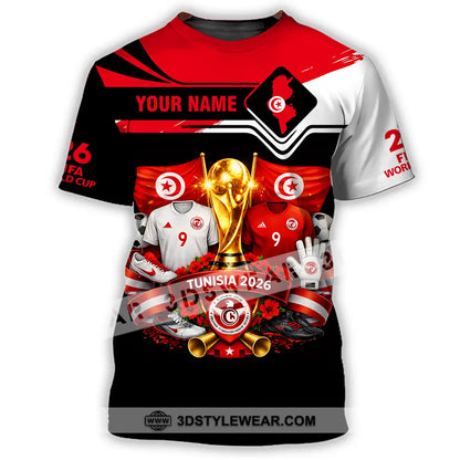 Unisex Shirt - Custom Tunisia World Cup 2026 3D Shirt - T-Shirt / S - T-shirt