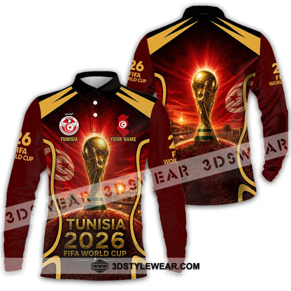 Unisex Shirt - Custom Tunisia World Cup 2026 Shirt - Long Sleeve Polo / S - T-shirt