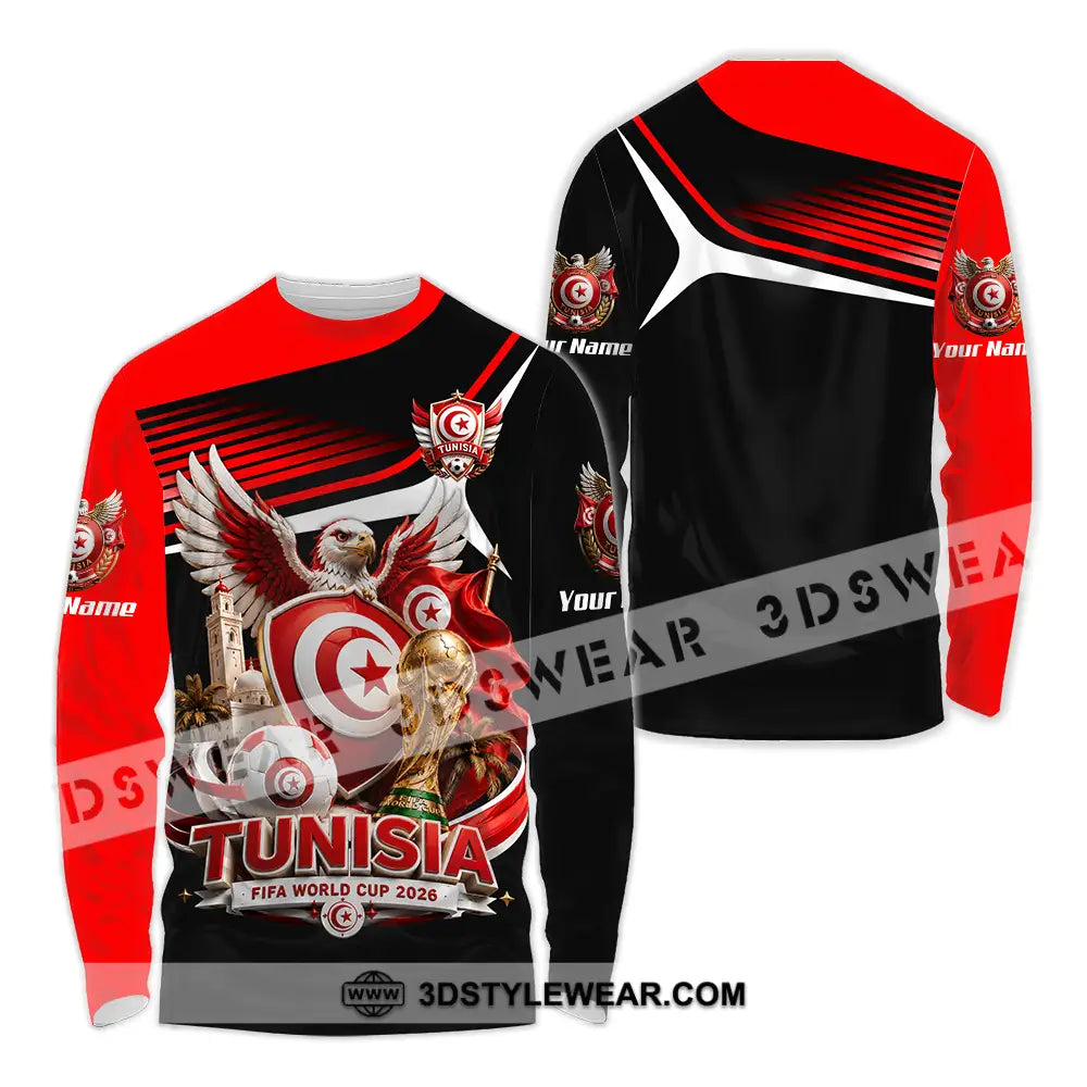 Unisex Shirt - Custom Tunisia World Cup 2026 Shirt - Long Sleeve Shirt / S - T-shirt