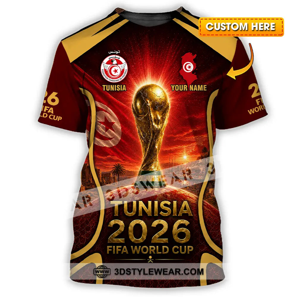 Unisex Shirt - Custom Tunisia World Cup 2026 Shirt - T-shirt