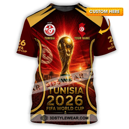 Unisex Shirt - Custom Tunisia World Cup 2026 Shirt - T-shirt