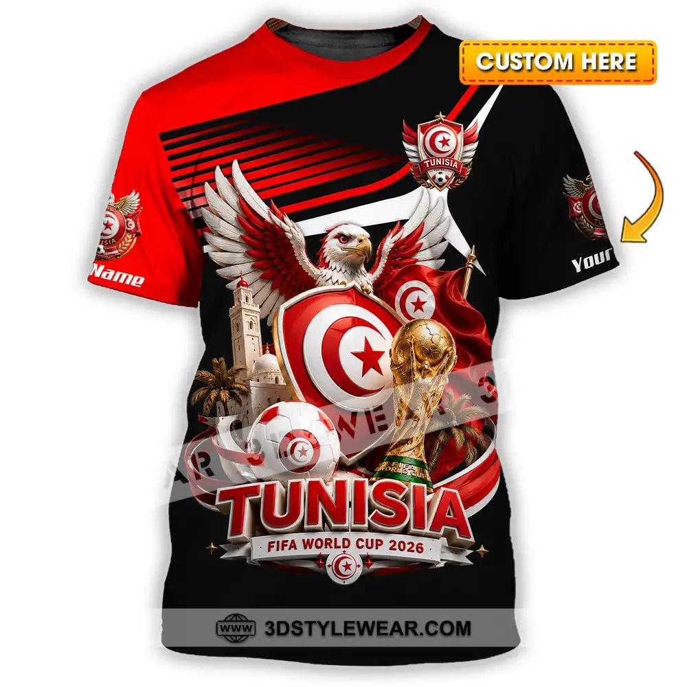Unisex Shirt - Custom Tunisia World Cup 2026 Shirt - T-shirt