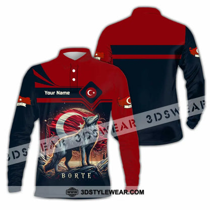 Unisex Shirt - Custom Turkey Borte Shirt - Long Sleeve Polo / S - T-shirt