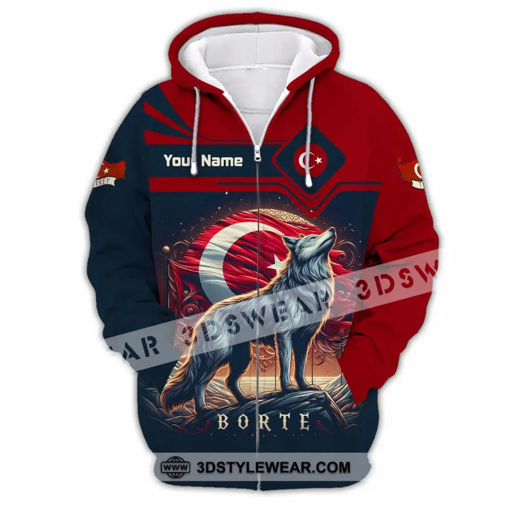 Unisex Shirt - Custom Turkey Borte Shirt - Zipper Hoodie / S - T-shirt