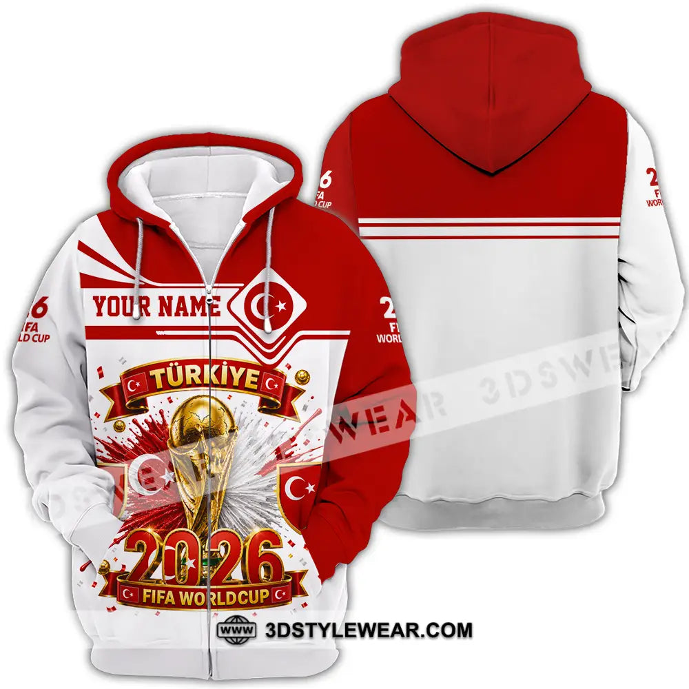 Unisex Shirt - Custom Turkey World Cup 2026 Shirt - Zipper Hoodie / S - T-shirt