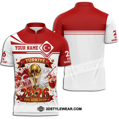Unisex Shirt - Custom Turkey World Cup 2026 Shirt - Zipper Polo Shirt / S - T-shirt