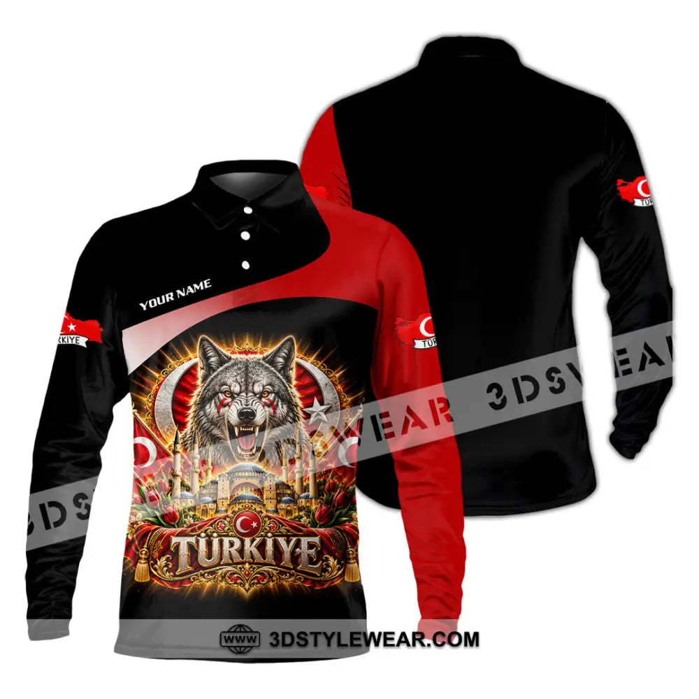 Unisex Shirt - Custom Turkiye Shirt - Long Sleeve Polo / S - T-shirt