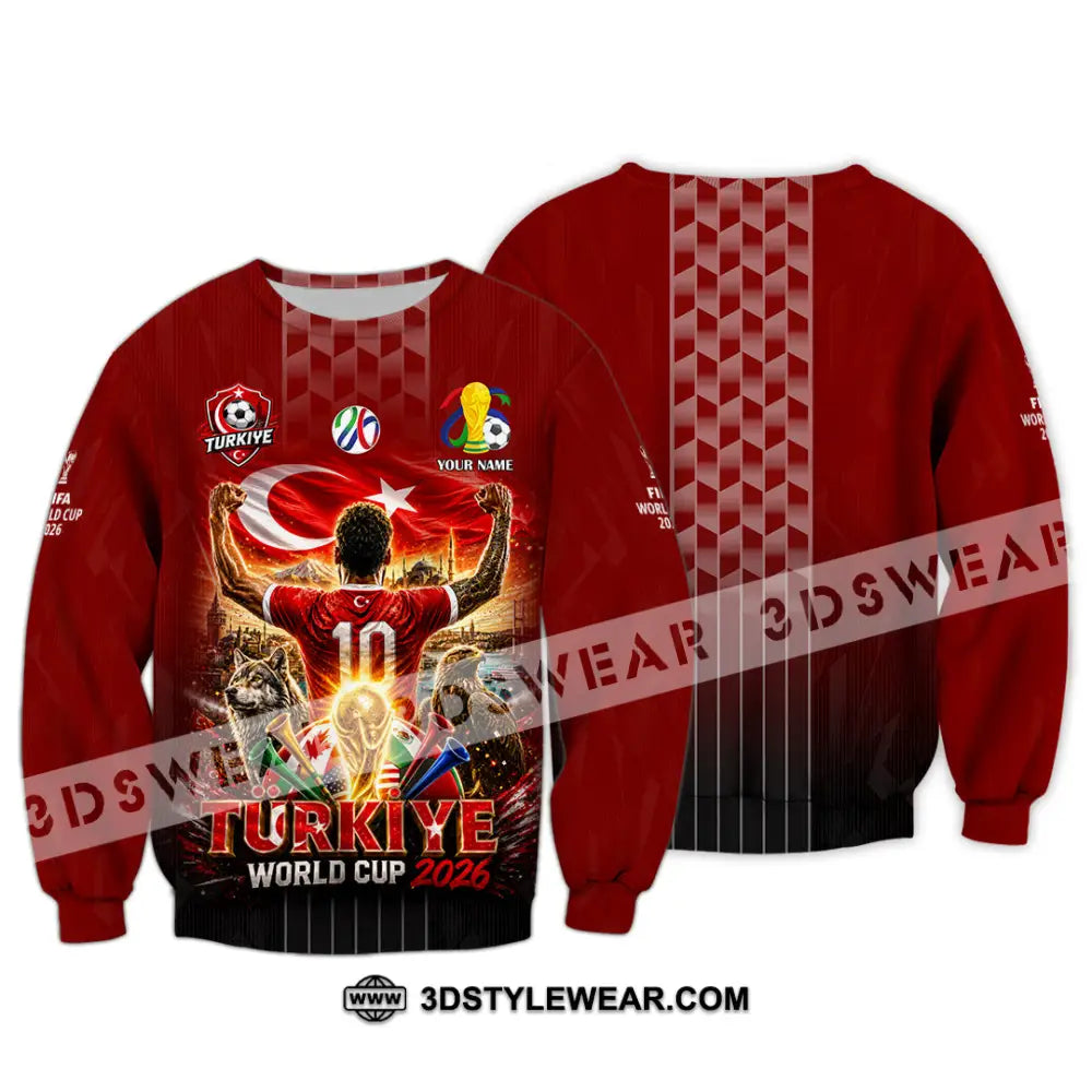 Unisex Shirt - Custom Turkiye World Cup 2026 Shirt - Long Sleeve / S - T-shirt
