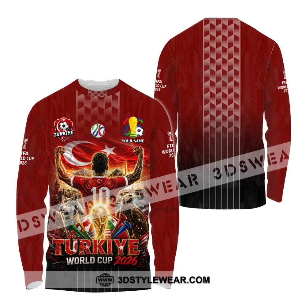 Unisex Shirt - Custom Turkiye World Cup 2026 Shirt - Long Sleeve Shirt / S - T-shirt