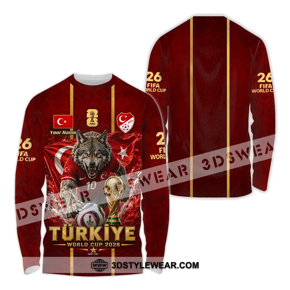 Unisex Shirt - Custom Turkiye World Cup 2026 Shirt - Long Sleeve Shirt / S - T-shirt