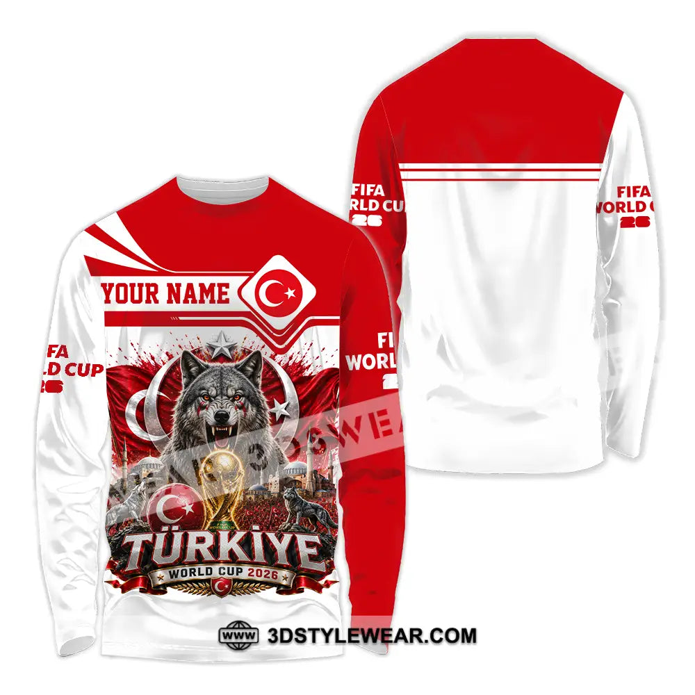 Unisex Shirt - Custom Turkiye World Cup 2026 Shirt - Long Sleeve Shirt / S - T-shirt