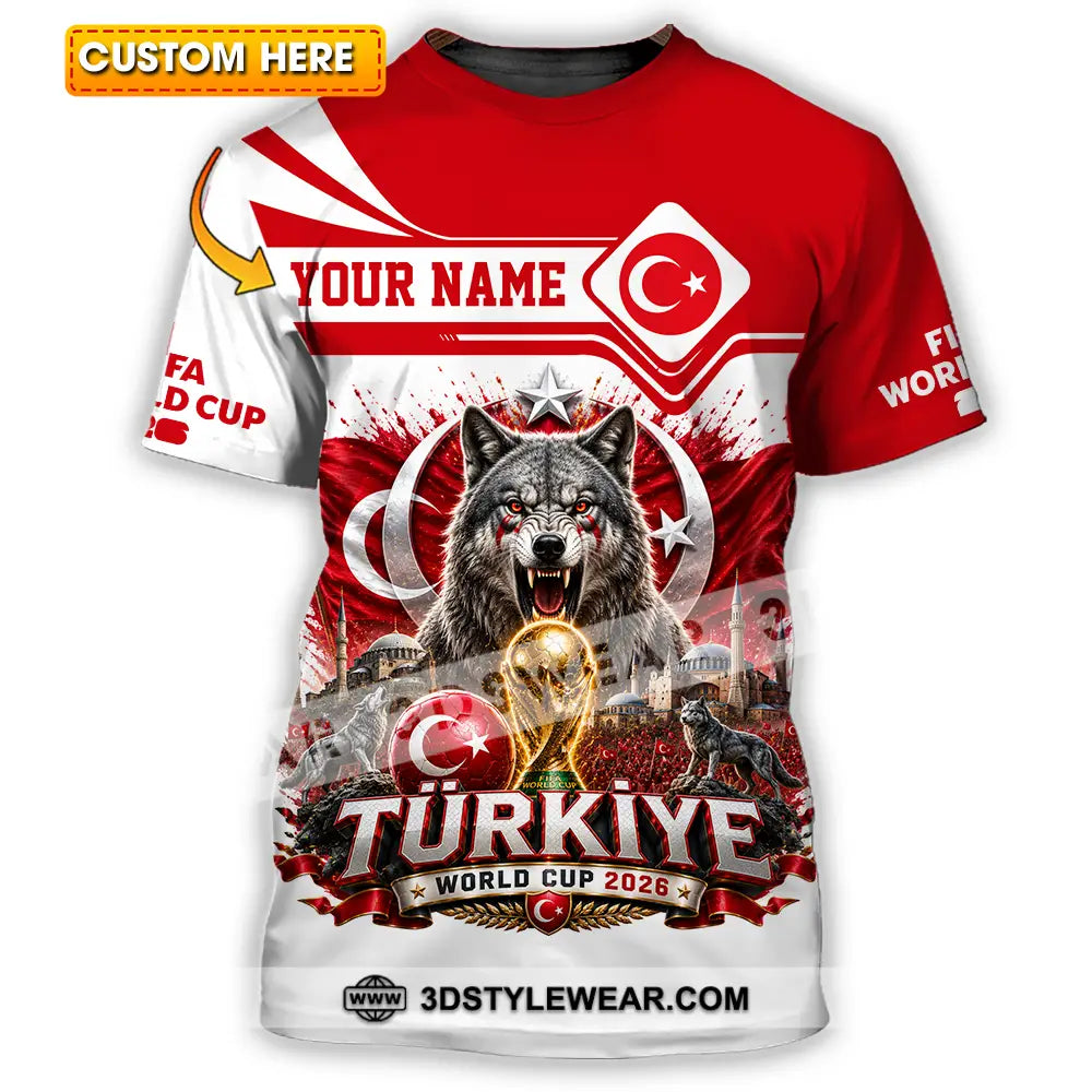 Unisex Shirt - Custom Turkiye World Cup 2026 Shirt - T-shirt