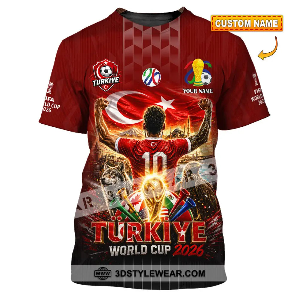 Unisex Shirt - Custom Turkiye World Cup 2026 Shirt - T-shirt