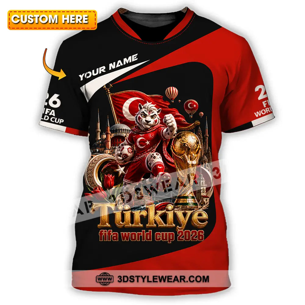 Unisex Shirt - Custom Turkiye World Cup 2026 Shirt - T-shirt