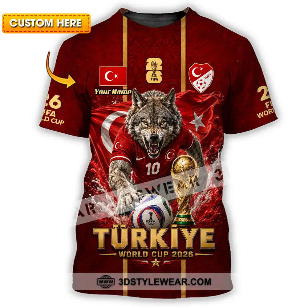 Unisex Shirt - Custom Turkiye World Cup 2026 Shirt - T-shirt