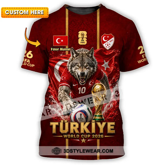 Unisex Shirt - Custom Turkiye World Cup 2026 Shirt style option 1