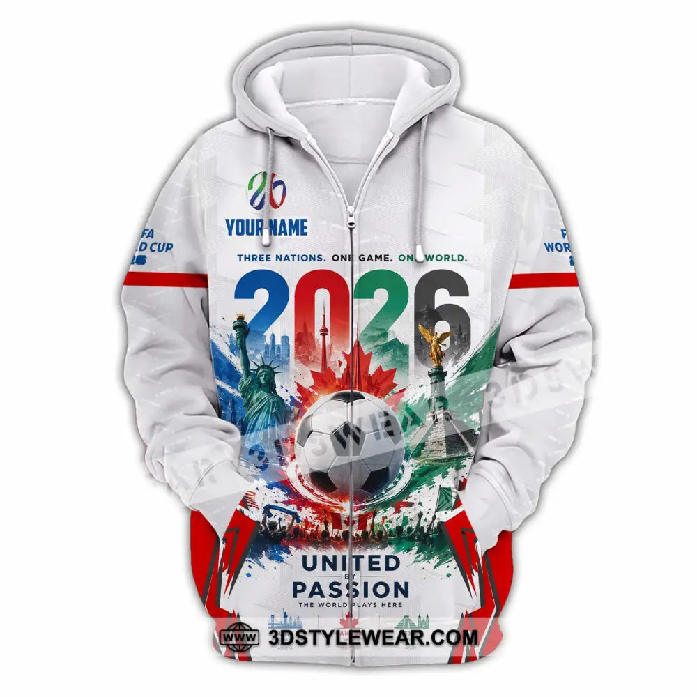 Unisex Shirt - Custom United By Passion World Cup 2026 Shirt - Zipper Hoodie / S - T-shirt