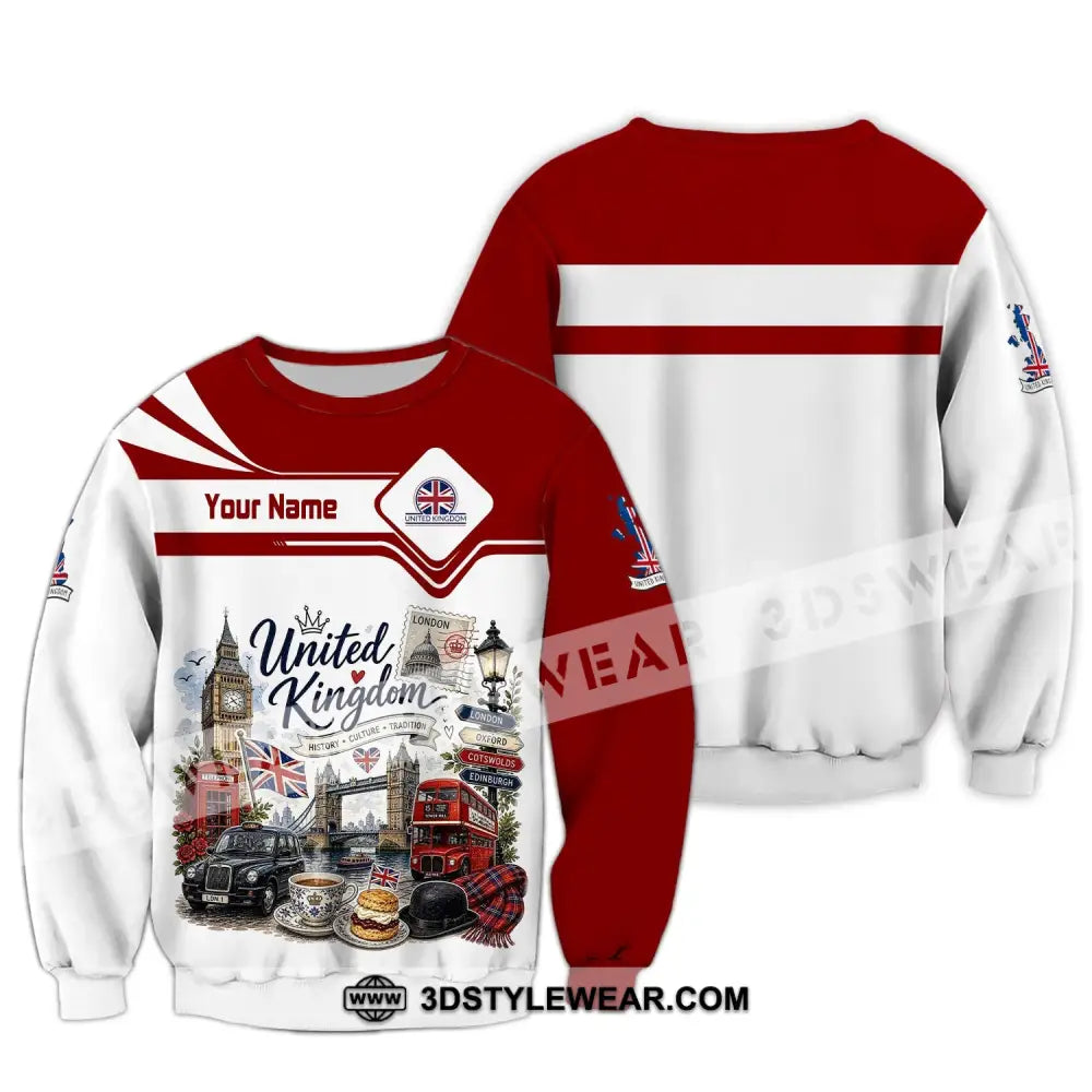 Unisex Shirt - Custom United Kingdom Shirt - Long Sleeve / S - T-shirt