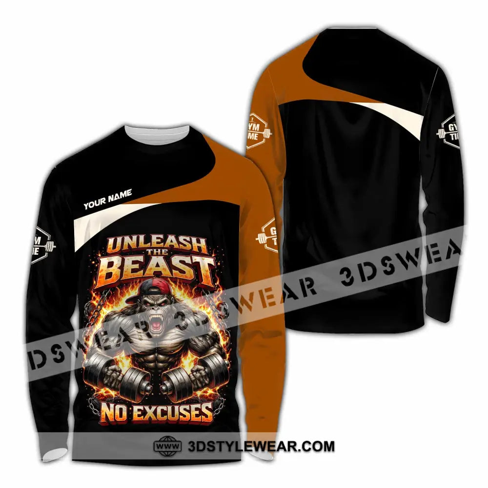 Unisex Shirt - Custom Unleash The Beast Shirt - Long Sleeve Shirt / S - T-shirt