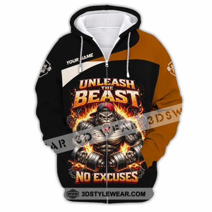 Unisex Shirt - Custom Unleash The Beast Shirt - Zipper Hoodie / S - T-shirt