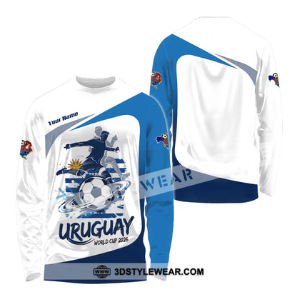 Unisex Shirt - Custom Uruguay Fifa World Cup 2026 3D Shirt - Long Sleeve Shirt / S - T-shirt