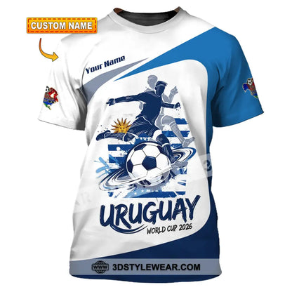 Unisex Shirt - Custom Uruguay Fifa World Cup 2026 3D Shirt - T-shirt