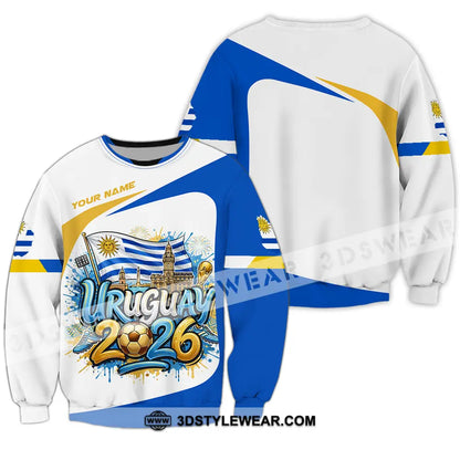 Unisex Shirt - Custom Uruguay World Cup 2026 3D Shirt Long Sleeve / S T-shirt