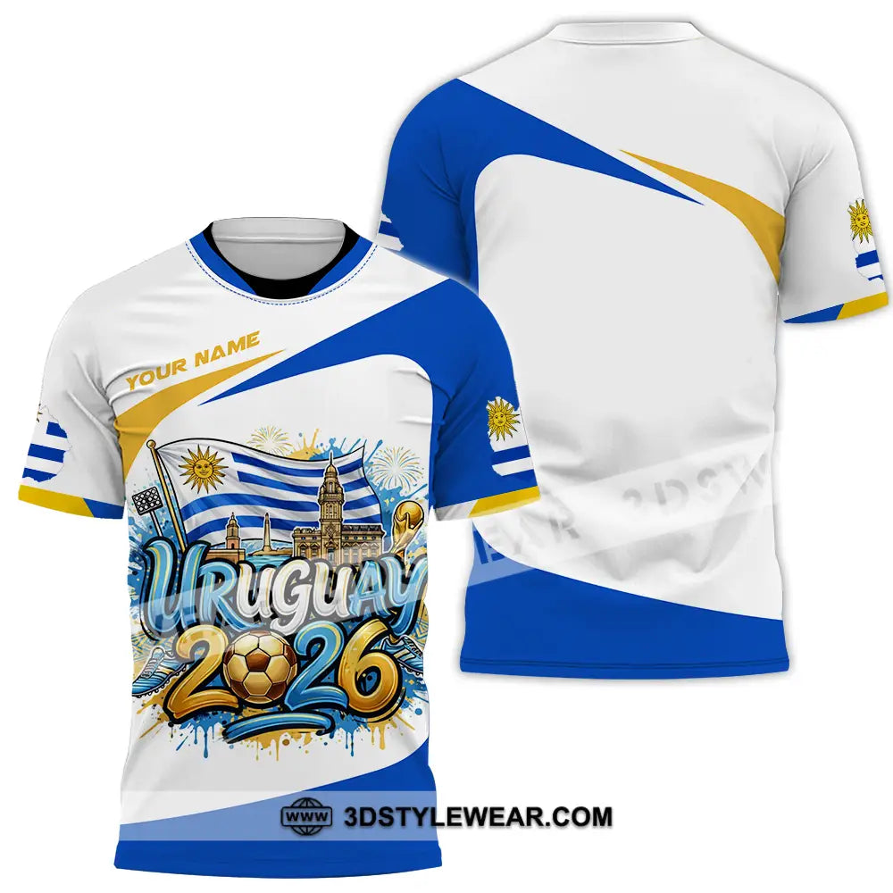 Unisex Shirt - Custom Uruguay World Cup 2026 3D Shirt T-Shirt / S T-shirt