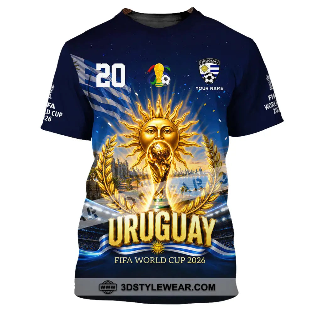 Unisex Shirt - Custom Uruguay World Cup 2026 Shirt - T-Shirt / S - T-shirt