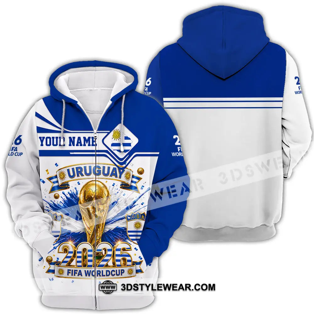 Unisex Shirt - Custom Uruguay World Cup 2026 Shirt - Zipper Hoodie / S - T-shirt