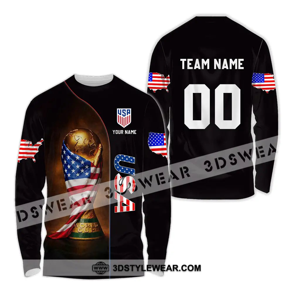 Unisex Shirt - Custom USA 3D Shirt Long Sleeve Shirt / S T-shirt