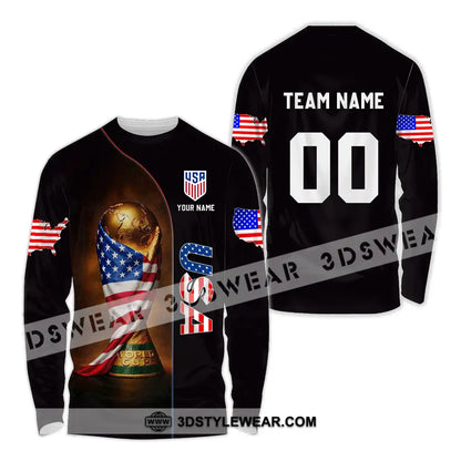 Unisex Shirt - Custom USA 3D Shirt Long Sleeve Shirt / S T-shirt
