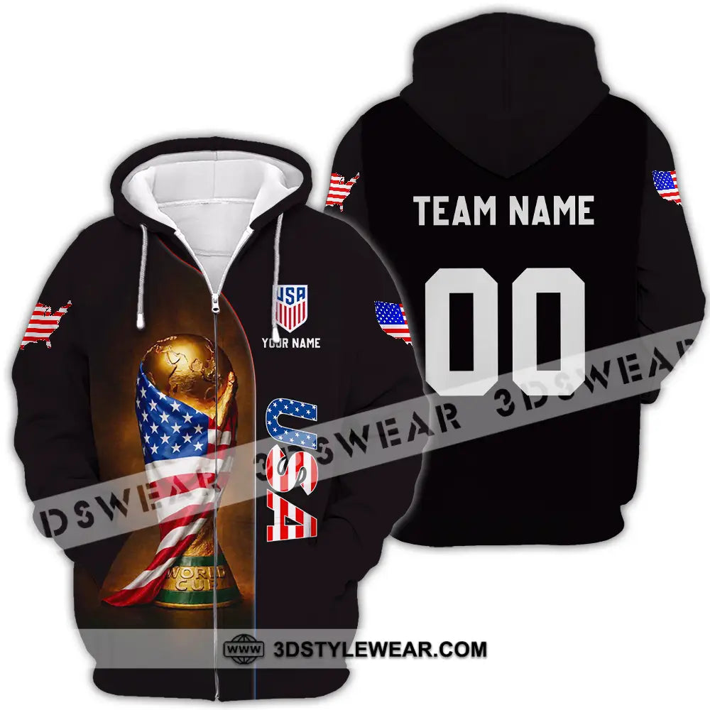 Unisex Shirt - Custom USA 3D Shirt Zipper Hoodie / S T-shirt