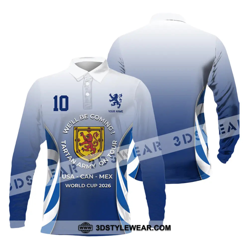 Unisex Shirt - Custom USA CAN MEX World Cup 2026 3D Shirt Long Sleeve Polo / S T-shirt