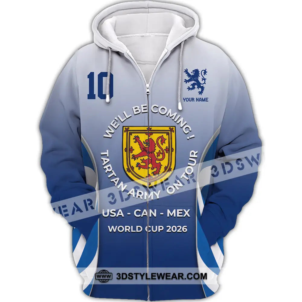 Unisex Shirt - Custom USA CAN MEX World Cup 2026 3D Shirt Zipper Hoodie / S T-shirt