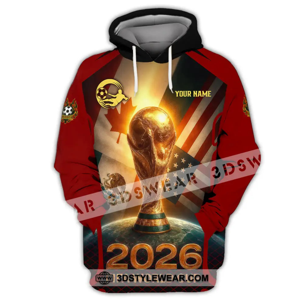 Unisex Shirt - Custom USA Canada World Cup 2026 3D Shirt Hoodie / S T-shirt