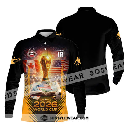 Unisex Shirt - Custom USA Canada World Cup 2026 3D Shirt Long Sleeve Polo / S T-shirt