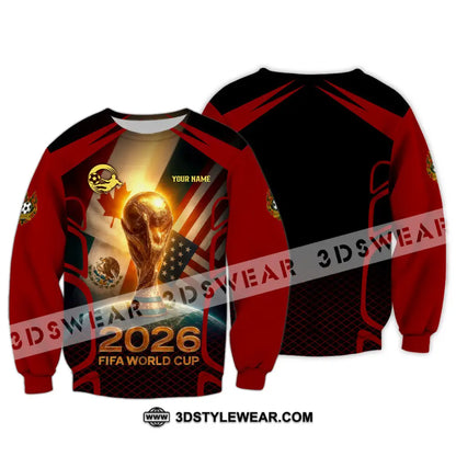 Unisex Shirt - Custom USA Canada World Cup 2026 3D Shirt Long Sleeve / S T-shirt
