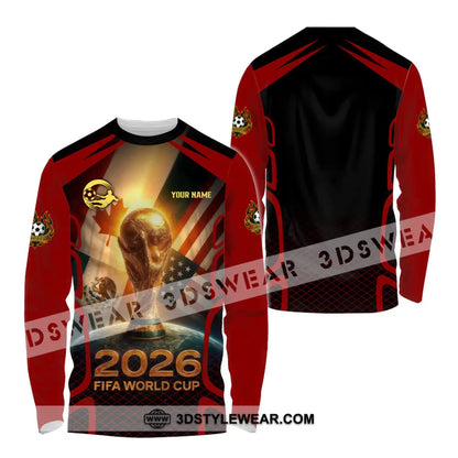 Unisex Shirt - Custom USA Canada World Cup 2026 3D Shirt Long Sleeve Shirt / S T-shirt