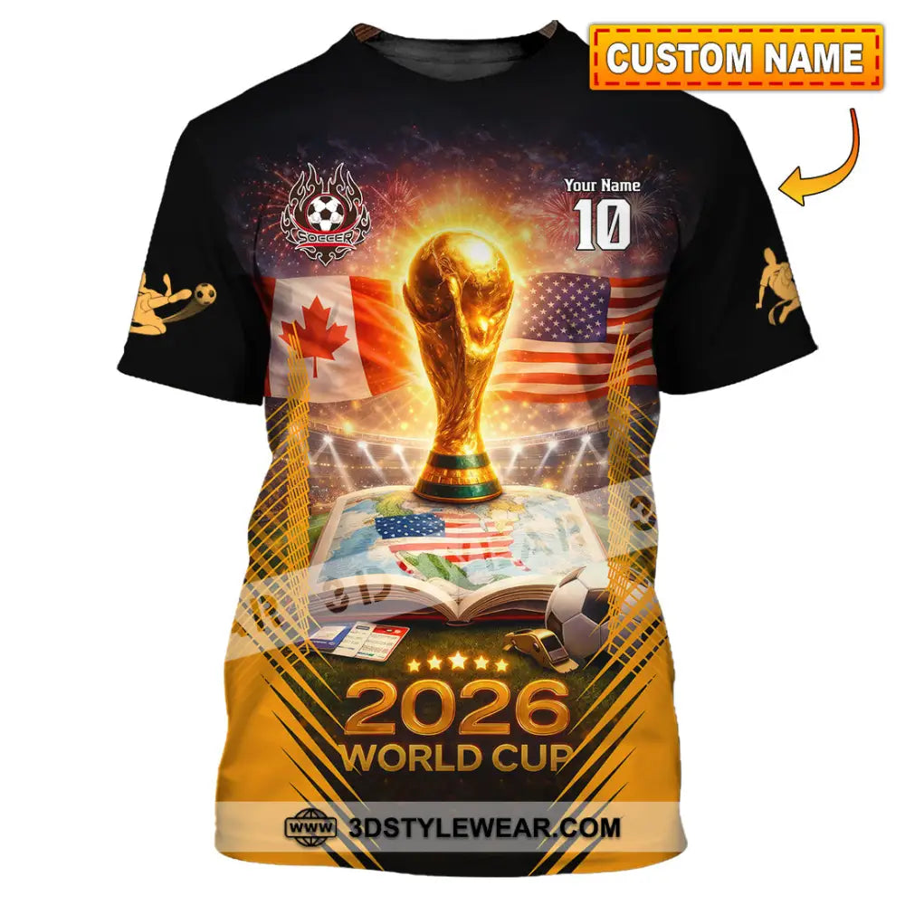 Unisex Shirt - Custom USA Canada World Cup 2026 3D Shirt T-shirt