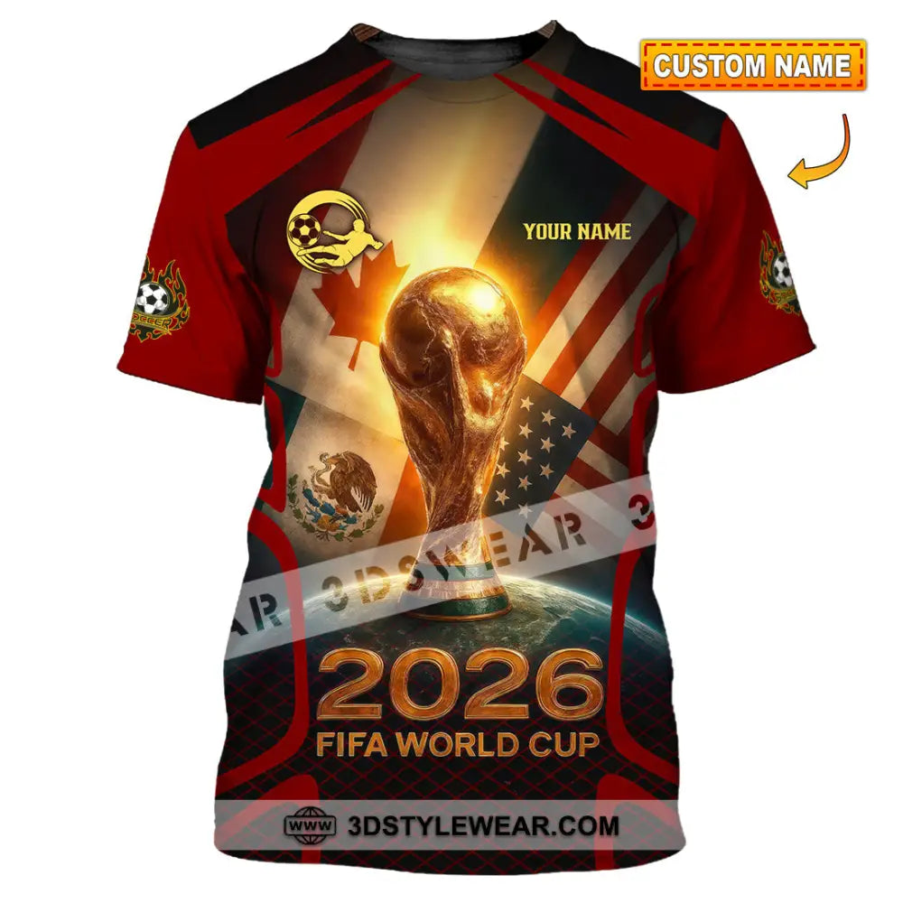 Unisex Shirt - Custom USA Canada World Cup 2026 3D Shirt T-shirt