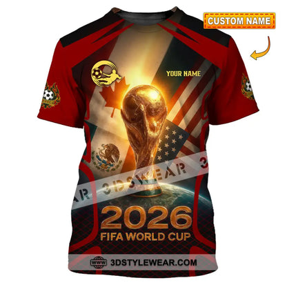 Unisex Shirt - Custom USA Canada World Cup 2026 3D Shirt T-shirt