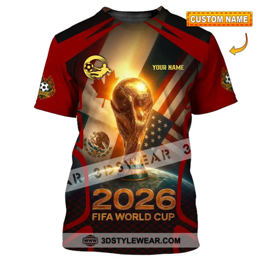 Unisex Shirt - Custom USA Canada World Cup 2026 3D Shirt style option 1