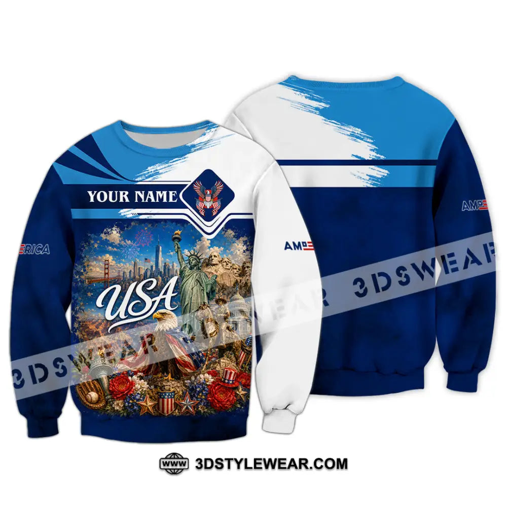 Unisex Shirt - Custom USA Shirt - Long Sleeve / S - T-shirt